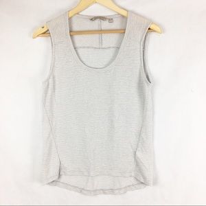 Athleta Grey and White Striped Tank Top Size XS